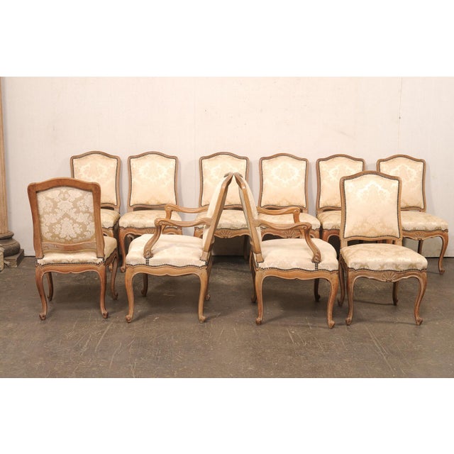 Mid 20th Century French Louis XV Style Dining Chairs (Set of 10) For Sale In Atlanta - Image 6 of 13