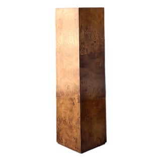 Vintage Burl Wood Pedestal For Sale