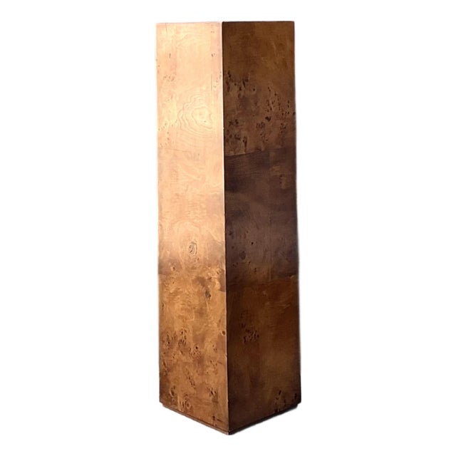 Vintage Burl Wood Pedestal For Sale