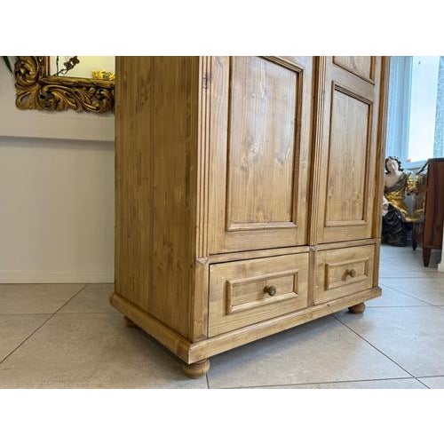Brown Rustic Wardrobe in Natural Wood For Sale - Image 8 of 16