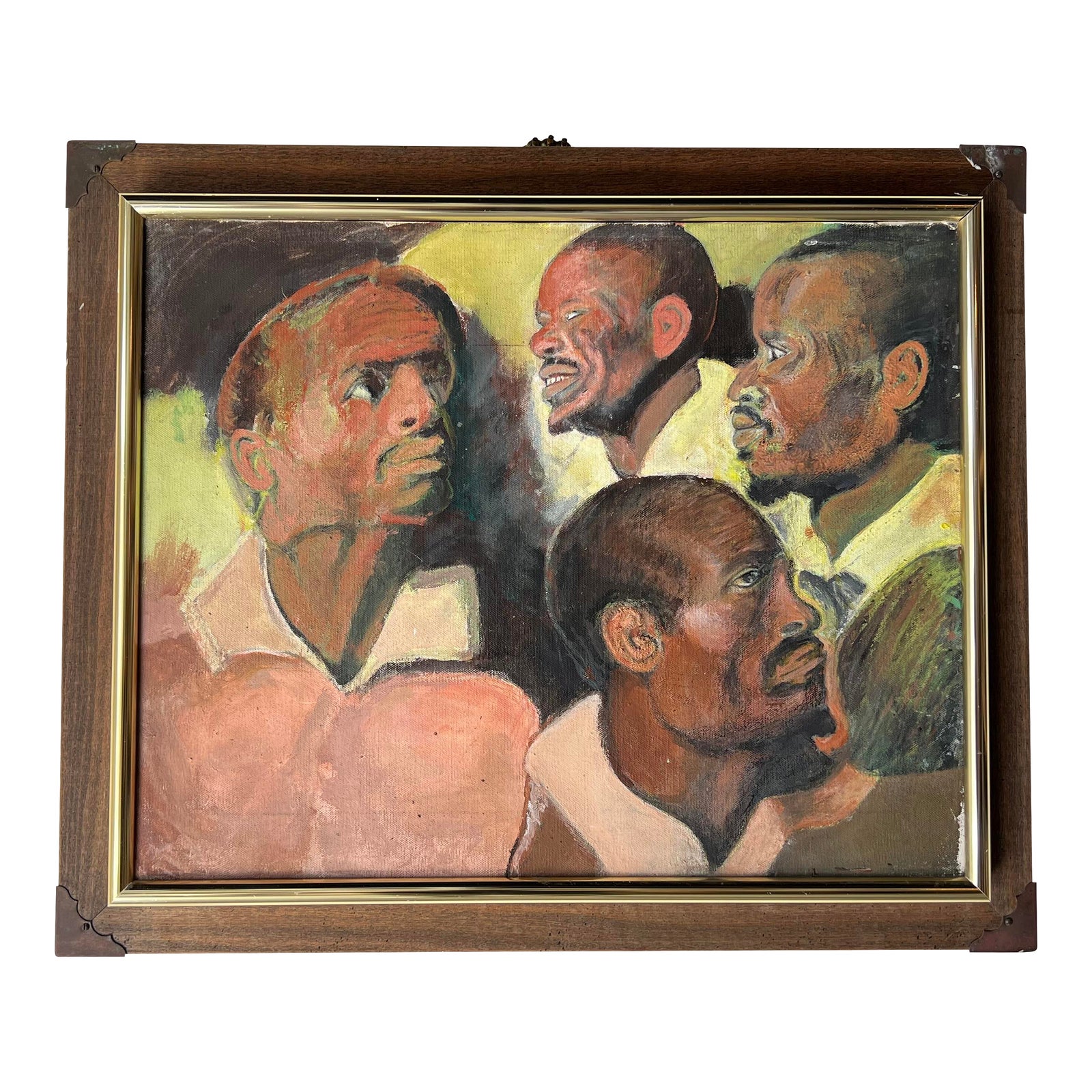 80 #39 s Vintage quot Four Studies of a Head of a Moor quot Oil Painting After
