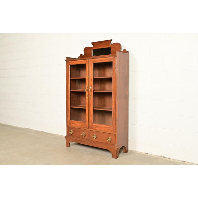 Victorian Antique Victorian Carved Walnut Bookcase, Circa 1890s For Sale - Image 3 of 13