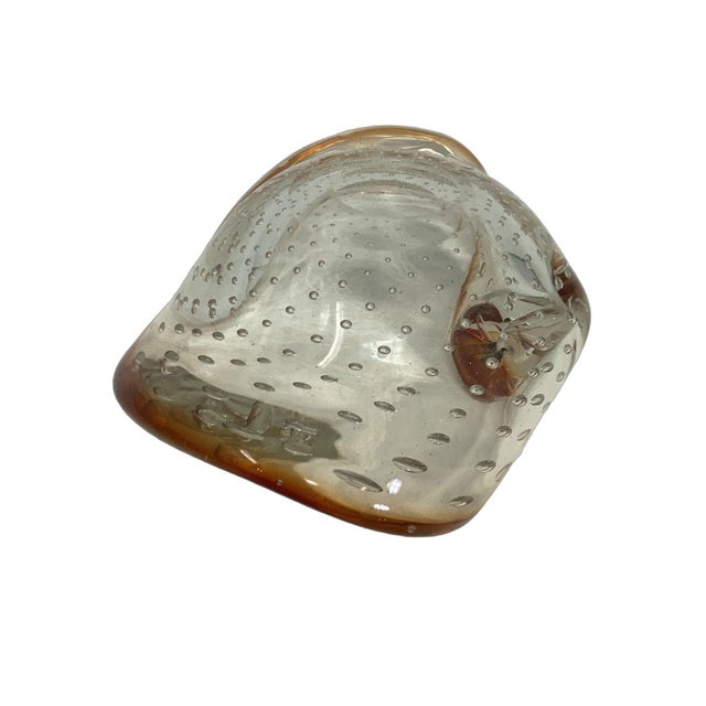 Price reduced $100. Now only $199! Beautiful amethyst colored vintage Murano Glass Candy Dish. Features bullicante...