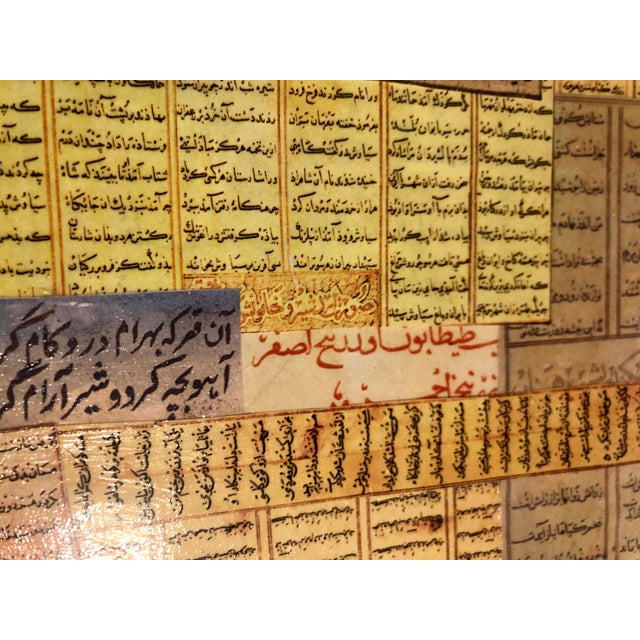 Andisheh Avini, Shaped Collage Painting in Carved Wood Frame Iranian American Contemporary Art, 2007 For Sale - Image 17 of 17