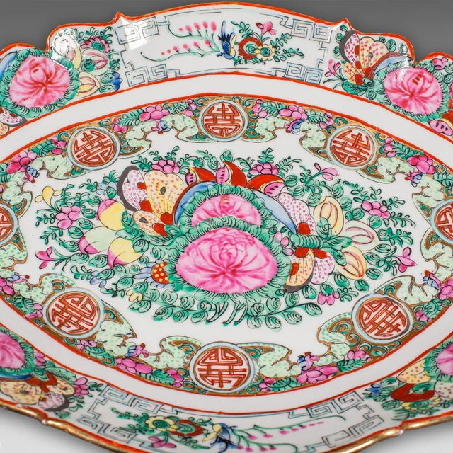 1900's Antique Chinese Cantaloupe Serving Dish For Sale - Image 10 of 10