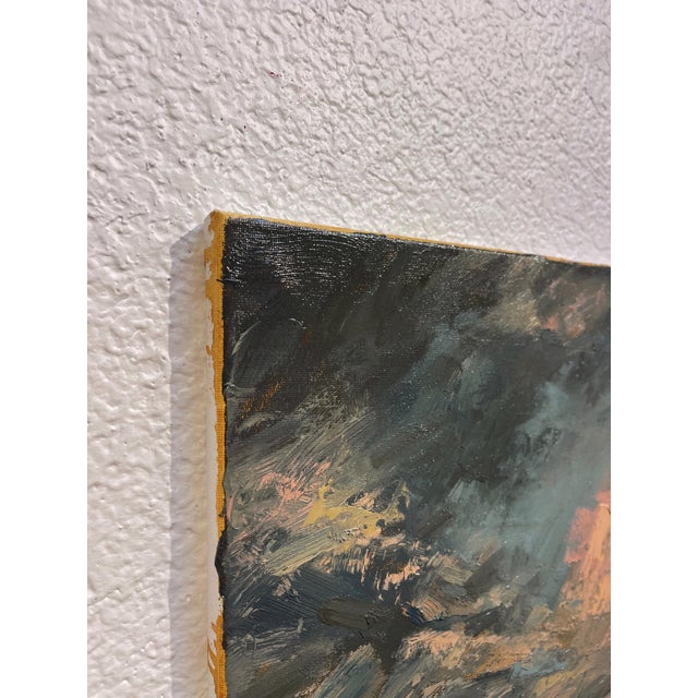 Contemporary Eastern Plains of Colorado by Sparky LeBold | Oil on Canvas Landscape of clouds at sunset. For Sale - Image 3 of 5
