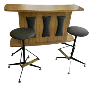 1960s Mid Century Dry Bar - Set of 3