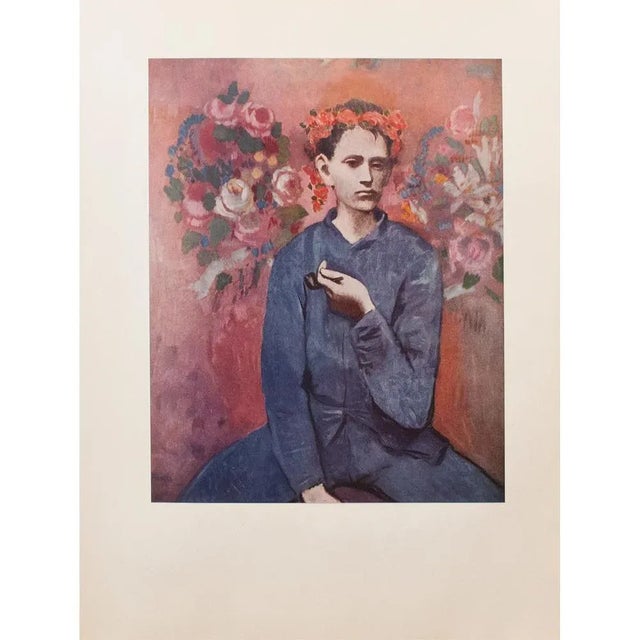 1950s Picasso "Boy With a Pipe" Original Period Vintage Lithograph For Sale - Image 9 of 12