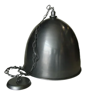 Brushed Aluminum Industrial Round Swag Ceiling Fixture