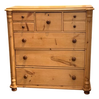 19th Century English Pine Chest of Drawers For Sale