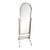 Vintage Brass Beveled Cheval Mirror For Sale