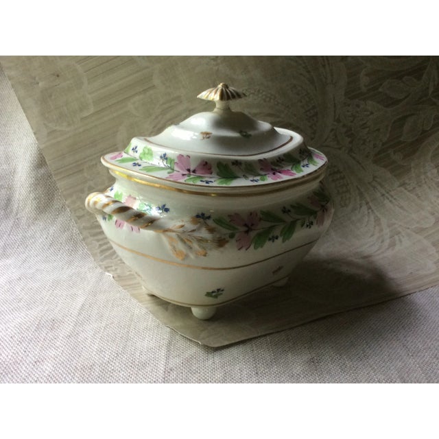 White English Porcelain Small Tureen - Hand-Painted Circa 1800 For Sale - Image 8 of 10