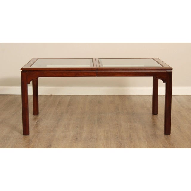 Ethan Allen Canova Campaign Style Cherry Extendable Dining Table For Sale - Image 9 of 12