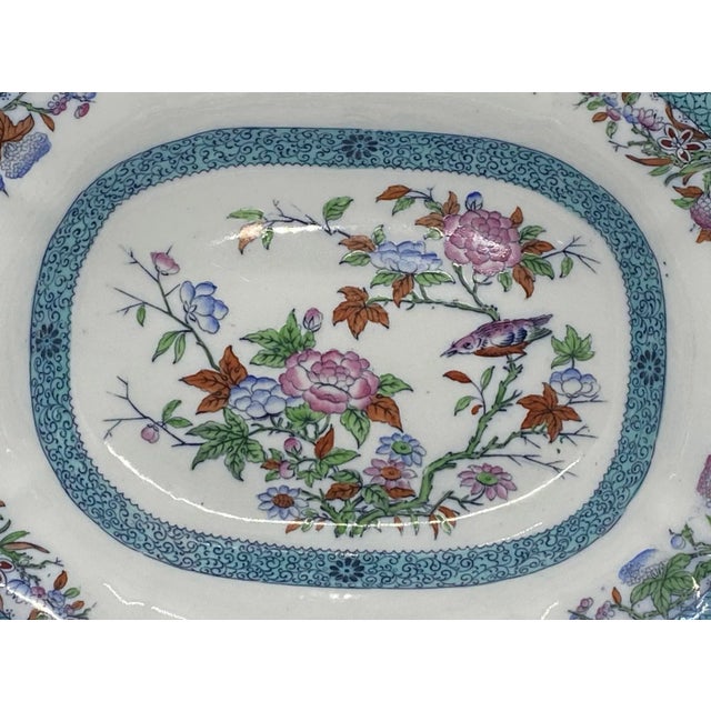 Mid 19th Century Mid 19th Century Minton Porcelain Oval Raised Footed Serving Centerpiece Bowl For Sale - Image 5 of 13