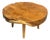 Andrianna Shamaris Mid Century Style Teak Wood Round Coffee Table For Sale