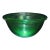 Hazel Atlas Green Uranium Depression Glass Set of 2 Nesting Mixing Bowls For Sale