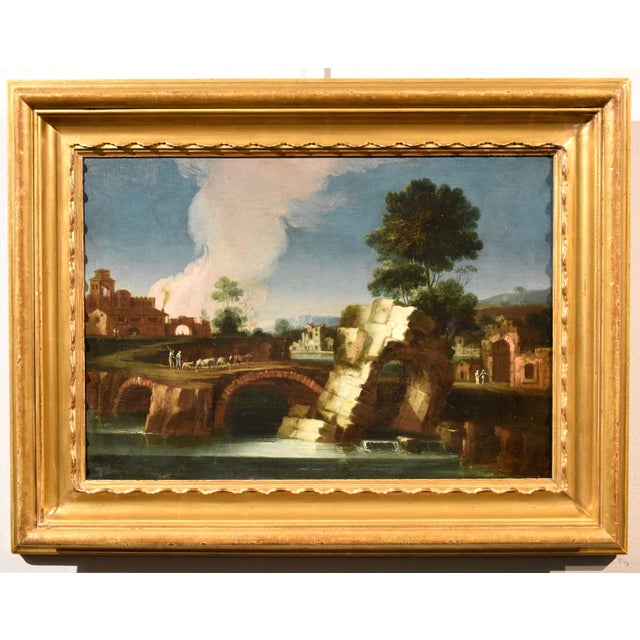 Circle of Paolo Anesi, Landscape, 1740, Oil on Canvas For Sale - Image 17 of 17