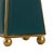 Pyramid Shaped Ceramic Lamp Hand Finished In Quetzal Green And Metallic Gold On Ball Feet Clean with a dry cloth