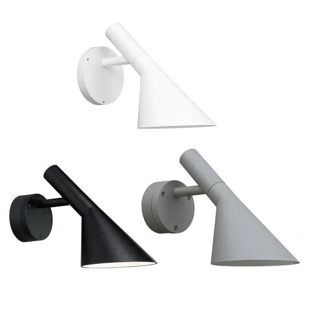 Mid-Century Modern Arne Jacobsen Aj 50 Outdoor Wall Light for Louis Poulsen in Grey For Sale - Image 3 of 5