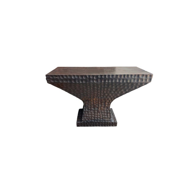 Not Yet Made - Made To Order Solid Teak Wood Console Table Espresso Finish Modern Organic For Sale - Image 5 of 8
