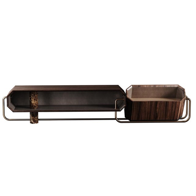 Wood Orleans TV Unit by Porus Studio For Sale - Image 7 of 15