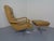 Mid-Century Modern Set of Leather Swivel Easy Chair and Ottoman, Switzerland, 1960s For Sale - Image 3 of 18