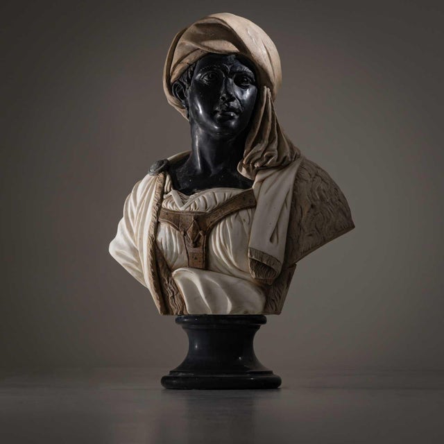 Bust of an African Man, 20th Century, Marble For Sale - Image 16 of 18