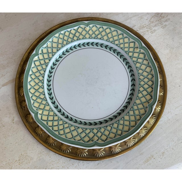 Brass Pineapple Charger Plates - Set of 6 For Sale - Image 4 of 6