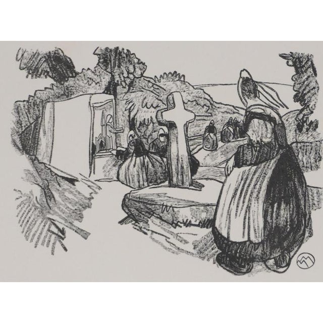 Mathurin Meheut, Brittany, Pilgrimage to the Oratory (Black), Engraving For Sale - Image 7 of 7