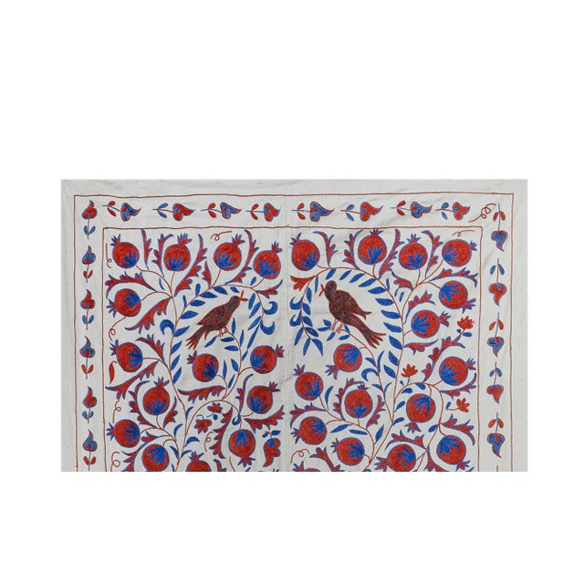 Vintage Suzani from Samarkand, circa 1900s. Dimension; 42.9" x 73.2" / 109 x 186 Cm / 3'7" x 6'1" Material: 100% cotton....