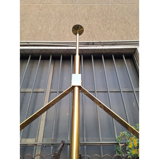 Floor-to-Ceiling Bookcase in Brass and Wood from Fedele Papagni For Sale - Image 10 of 17