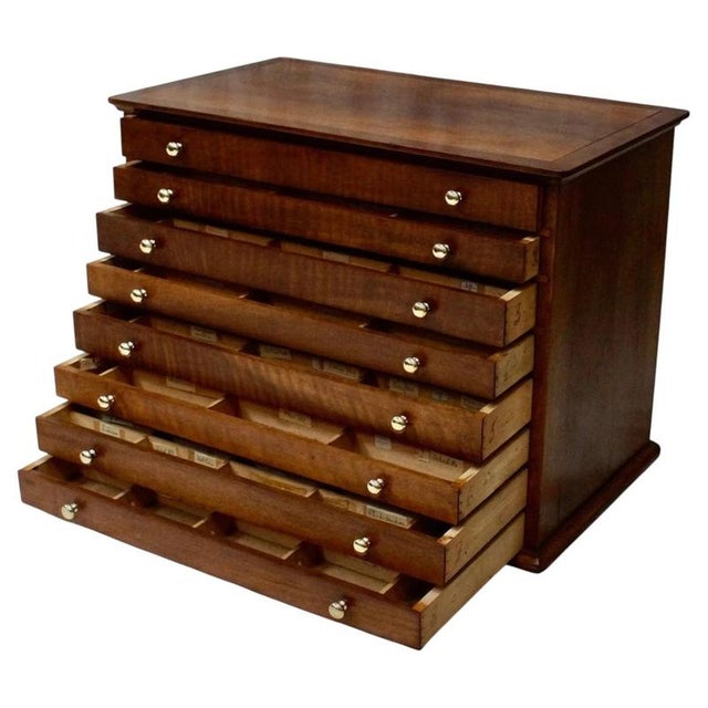 Antique French Apothecary Drawer Cabinet, 1900 For Sale - Image 11 of 11