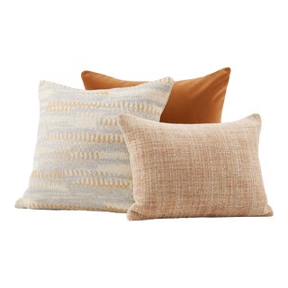 Curated Modern Pillow Set- Set of 3 For Sale