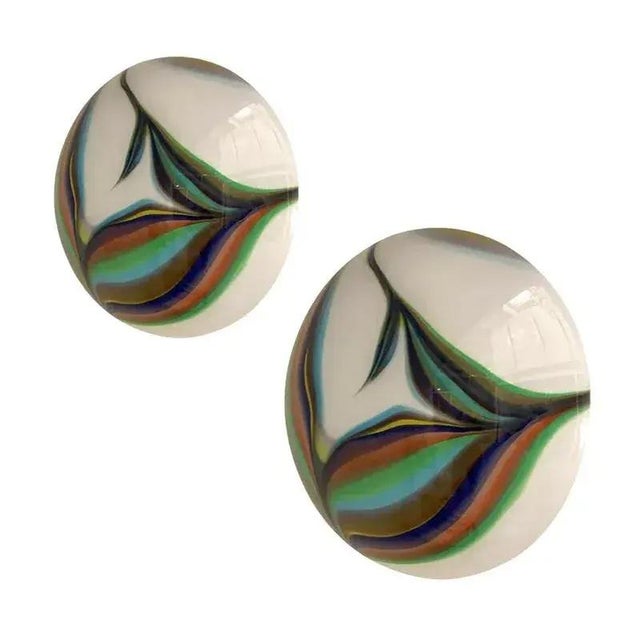 White Murano Glass Wall Lights by Simoeng, Set of 2 For Sale - Image 13 of 13