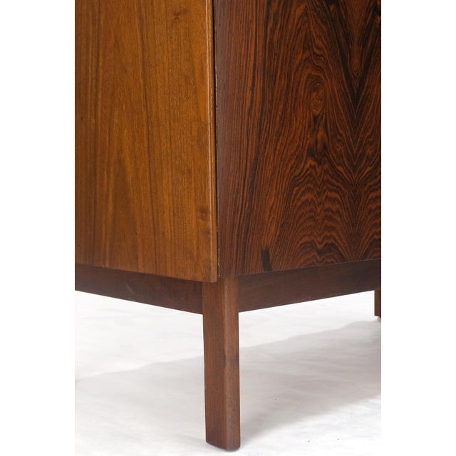 Danish Mid Century Modern Rosewood Two Door 9 Drawers Chest Dresser Credenza For Sale - Image 12 of 12