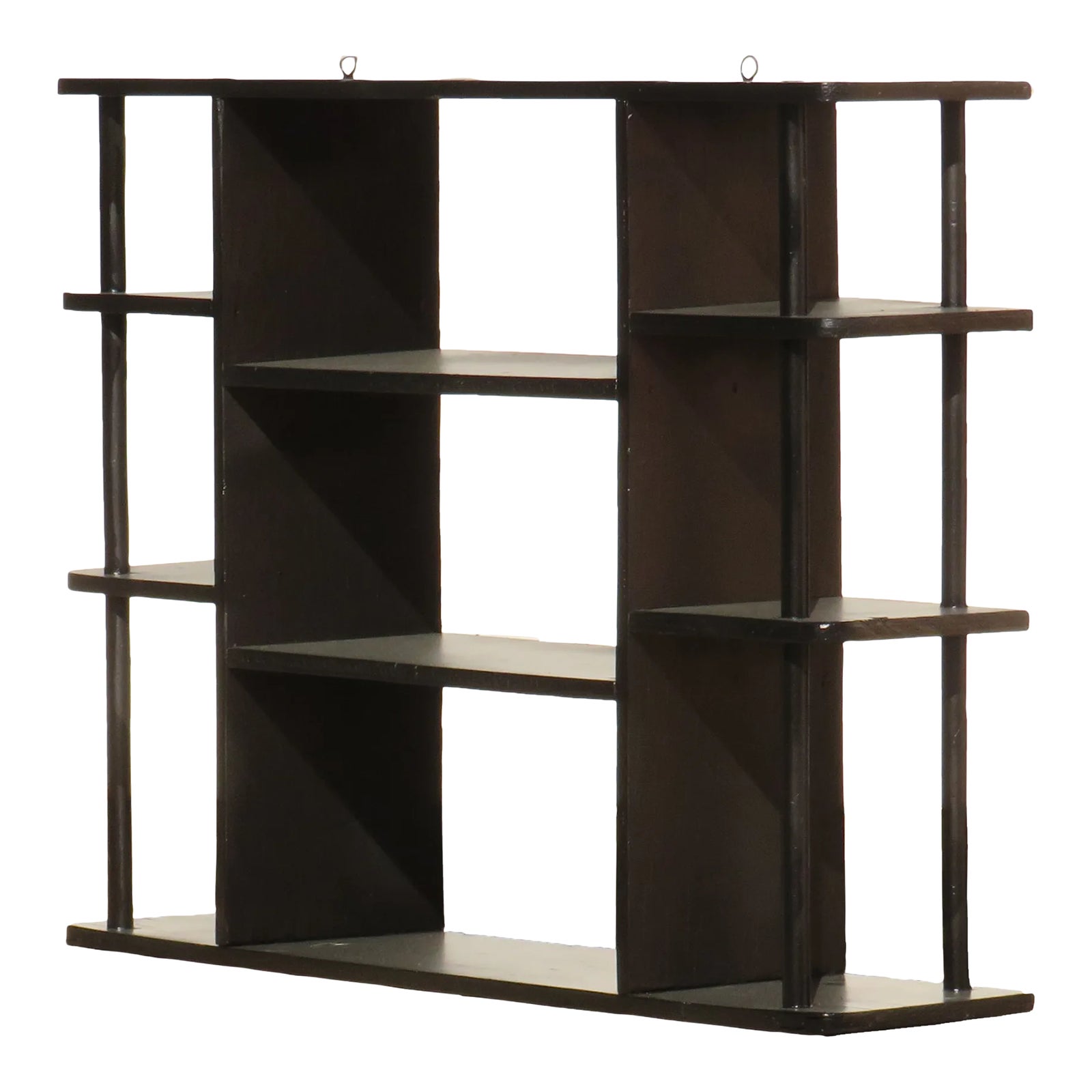 Mid-Century Modern Mondrian Style Wooden Wall Shelf | Chairish