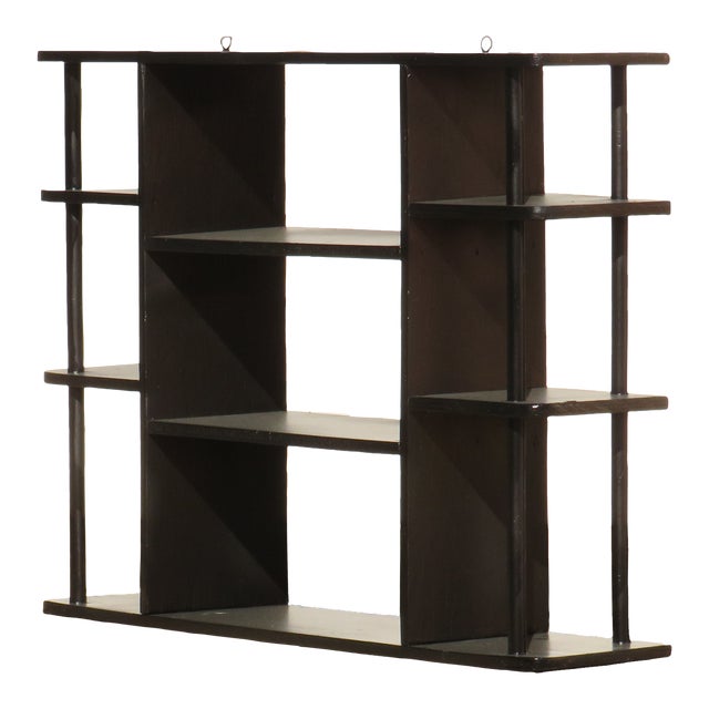 Mid-Century Modern Mondrian Style Wooden Wall Shelf For Sale