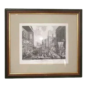18th Century After William Hogarth Etching and Engraving on Paper, the Times, Plate II