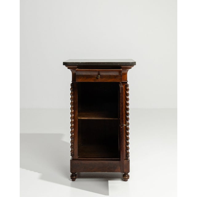 19th Century France Rich Mahogany Mahogany Pedestal Cabinet For Sale - Image 4 of 10