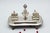 Silver Inkwell with Glass Tanks, Bell and Cord Base For Sale - Image 6 of 6