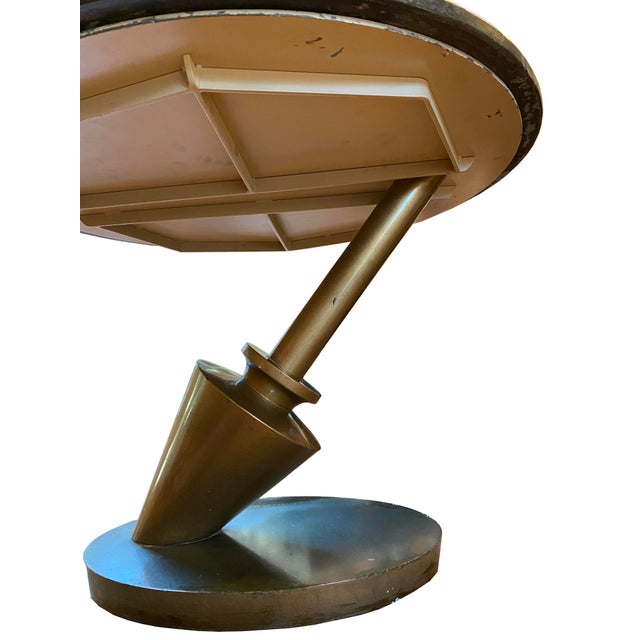 Bronze Italian Grand Tour Marble Specimen Center Table With Cantilever Base For Sale - Image 8 of 11