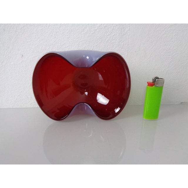 Red and Lilac Sommerso Murano Glass Bowl or Ashtray, Italy, 1960s For Sale - Image 10 of 15
