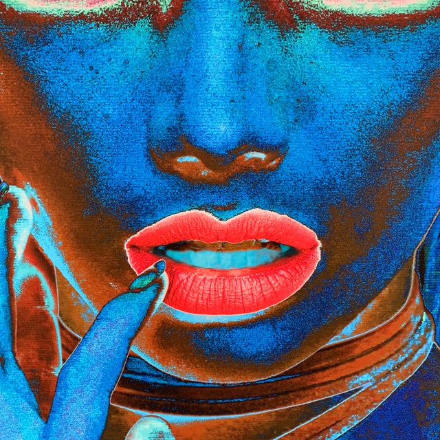 "Til Blue in the Face" Contemporary Expressionist Digital Portrait Photograph by Rob Brinson, Framed For Sale In West Palm - Image 6 of 8