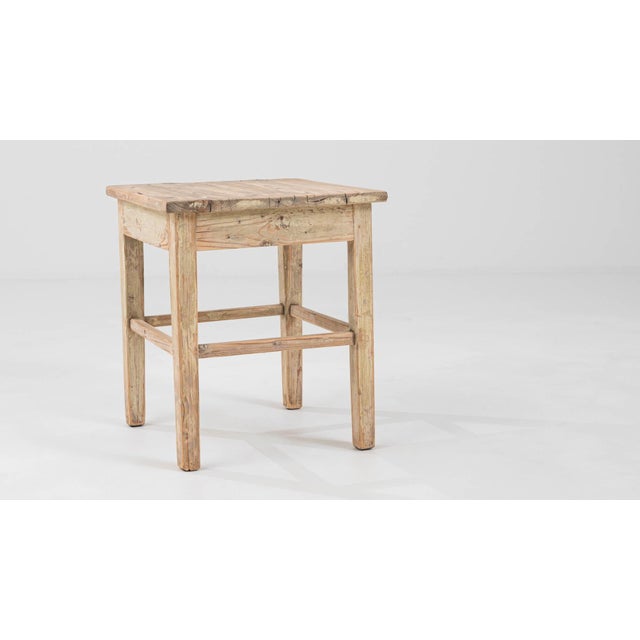 Early 20th Century Central European Wood Patinated Stool For Sale - Image 4 of 18
