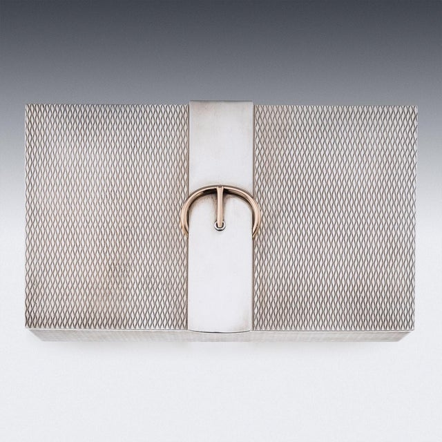 Vintage 20th Century French Silver Cigar Box from Hermès, 1970s For Sale - Image 17 of 18