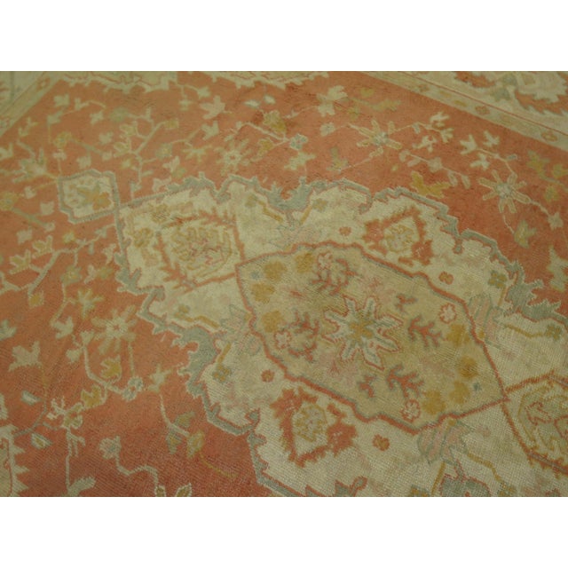 Antique Oushak Rug - 11'10" x 13'9" For Sale - Image 4 of 18