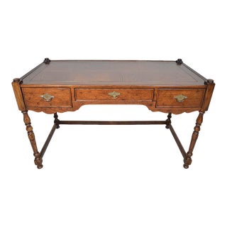 Henredon Heritage Regency Walnut Writing Desk Circa 1960 For Sale