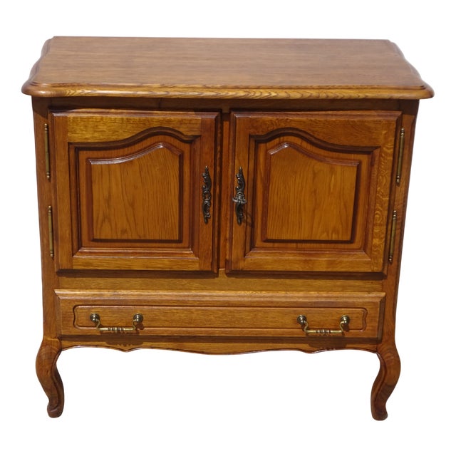 Small Light Oak Sideboard with Swivel Top, 1980s For Sale