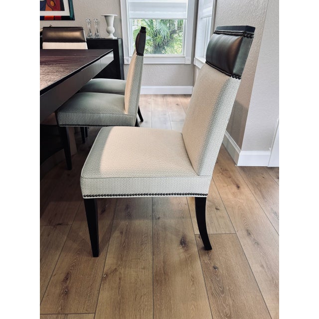 Textile Michael Weiss Phelps Dining Chairs - Set of 10 For Sale - Image 7 of 11