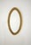Metal Mid-Century Modern Oval Wall Mirror in Brass and Velvet, 1960s For Sale - Image 7 of 10